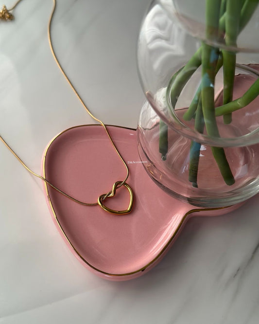 Gold Heart Anti Tarnish Pendant Necklace